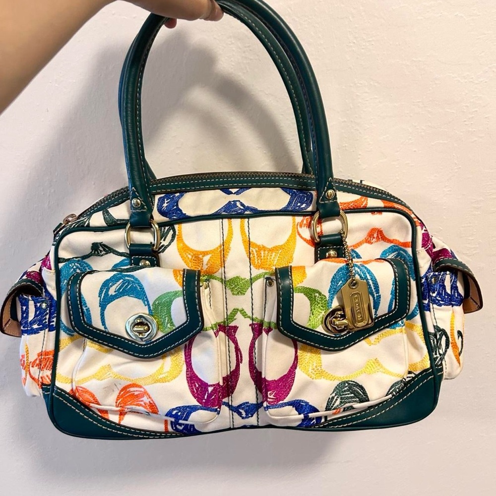 Rare Vintage Multicolor Embroidered Bag